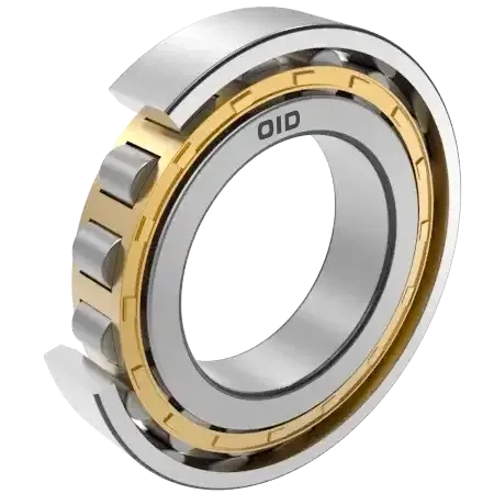 Cylindrical roller bearing with aligning outer ring