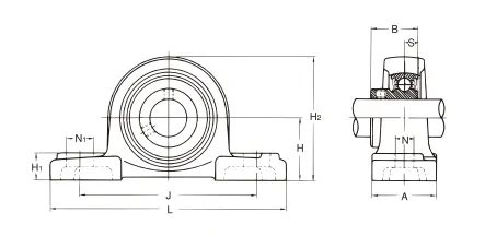 Steel plate round flange housing BP