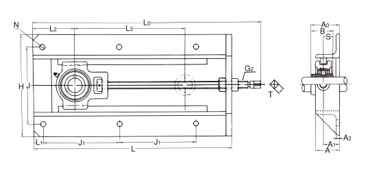 Frame type · Set screw locking type UCT+WB