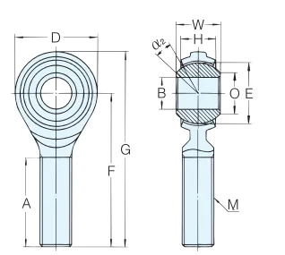 Male thread rod end