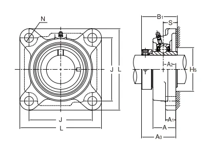 Cast iron angular eccentric type UGF
