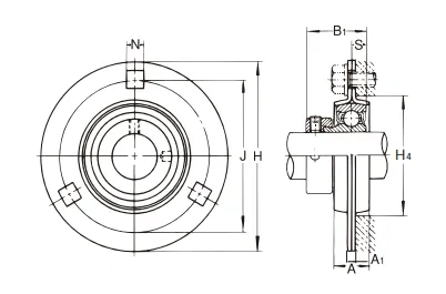 Steel plate triangular flange housing KHPF